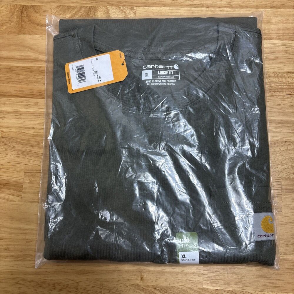 Carhartt K87 Men's Workwear Pocket Short Sleeve T-Shirt - XL, Green LOGO NEW